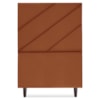 Cabeceira Solteiro 100 cm Com Frame Cristal Suede Terracota Artte