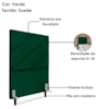 Cabeceira Solteiro 100 cm Com Frame Cristal Suede Verde Artte