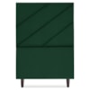 Cabeceira Solteiro 100 cm Com Frame Cristal Suede Verde Artte