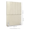 Cabeceira Solteiro 100 cm Com Frame Dalia Corino Bege Artte