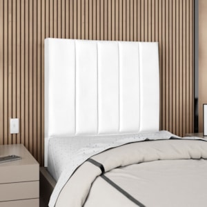 Cabeceira Solteiro 100 cm Com Frame Dalia Corino Branco Artte
