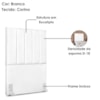 Cabeceira Solteiro 100 cm Com Frame Dalia Corino Branco Artte