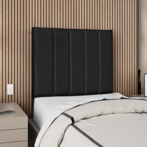 Cabeceira Solteiro 100 cm Com Frame Dalia Corino Preto Artte