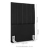 Cabeceira Solteiro 100 cm Com Frame Dalia Corino Preto Artte