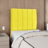 Cabeceira Solteiro 100 cm Com Frame Dalia Suede Amarelo Artte
