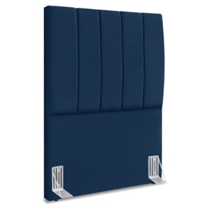 Cabeceira Solteiro 100 cm Com Frame Dalia Suede Azul Marinho Artte