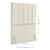Cabeceira Solteiro 100 cm Com Frame Dalia Suede Bege Artte
