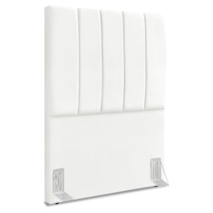 Cabeceira Solteiro 100 cm Com Frame Dalia Suede Branco Artte
