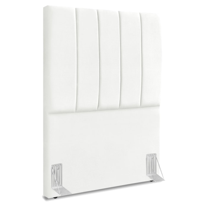 Cabeceira Solteiro 100 cm Com Frame Dalia Suede Branco Artte