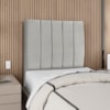 Cabeceira Solteiro 100 cm Com Frame Dalia Suede Cinza Claro Artte