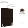Cabeceira Solteiro 100 cm Com Frame Dalia Suede Marrom Artte