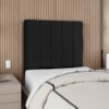 Cabeceira Solteiro 100 cm Com Frame Dalia Suede Preto Artte