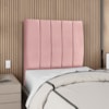 Cabeceira Solteiro 100 cm Com Frame Dalia Suede Rosa Artte