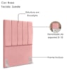 Cabeceira Solteiro 100 cm Com Frame Dalia Suede Rosa Artte