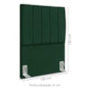 Cabeceira Solteiro 100 cm Com Frame Dalia Suede Verde Artte