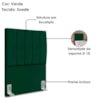 Cabeceira Solteiro 100 cm Com Frame Dalia Suede Verde Artte