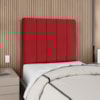 Cabeceira Solteiro 100 cm Com Frame Dalia Suede Vermelho Artte