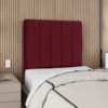 Cabeceira Solteiro 100 cm Com Frame Dalia Suede Vinho Artte