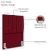 Cabeceira Solteiro 100 cm Com Frame Dalia Suede Vinho Artte