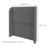 Cabeceira Solteiro 100 cm Com Frame Imperial Boucle Cinza IMPO