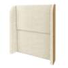 Cabeceira Solteiro 100 cm Com Frame Imperial Boucle Creme Corino Whisky IMPO