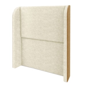 Cabeceira Solteiro 100 cm Com Frame Imperial Boucle Creme Corino Whisky IMPO