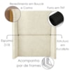 Cabeceira Solteiro 100 cm Com Frame Imperial Boucle Creme Corino Whisky IMPO