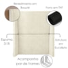 Cabeceira Solteiro 100 cm Com Frame Imperial Boucle Creme IMPO