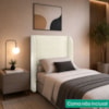 Cabeceira Solteiro 100 cm Com Frame Imperial Boucle Creme IMPO