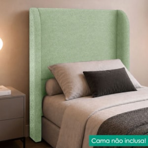 Cabeceira Solteiro 100 cm Com Frame Imperial Boucle Oliva IMPO