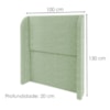 Cabeceira Solteiro 100 cm Com Frame Imperial Boucle Oliva IMPO