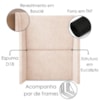 Cabeceira Solteiro 100 cm Com Frame Imperial Boucle Rose IMPO