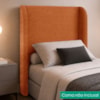 Cabeceira Solteiro 100 cm Com Frame Imperial Boucle Terracota IMPO