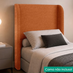 Cabeceira Solteiro 100 cm Com Frame Imperial Boucle Terracota IMPO
