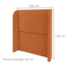 Cabeceira Solteiro 100 cm Com Frame Imperial Boucle Terracota IMPO