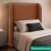 Cabeceira Solteiro 100 cm Com Frame Imperial Corino Avelã Camel IMPO