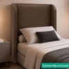 Cabeceira Solteiro 100 cm Com Frame Imperial Corino Canela IMPO