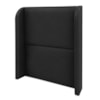 Cabeceira Solteiro 100 cm Com Frame Imperial Corino Preto IMPO