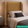 Cabeceira Solteiro 100 cm Com Frame Imperial Corino Whisky IMPO