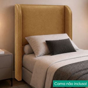 Cabeceira Solteiro 100 cm Com Frame Imperial Corino Whisky IMPO