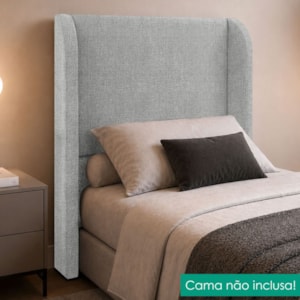 Cabeceira Solteiro 100 cm Com Frame Imperial Linho Cinza IMPO