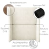 Cabeceira Solteiro 100 cm Com Frame Imperial Linho Cru IMPO