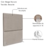 Cabeceira Solteiro 100 cm Com Frame Luna Boucle Bege Escuro Artte