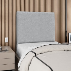 Cabeceira Solteiro 100 cm Com Frame Luna Boucle Cinza Artte