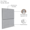 Cabeceira Solteiro 100 cm Com Frame Luna Boucle Cinza Artte