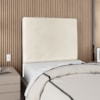 Cabeceira Solteiro 100 cm Com Frame Luna Corino Bege Artte