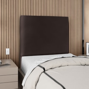Cabeceira Solteiro 100 cm Com Frame Luna Corino Marrom Artte