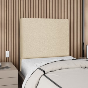 Cabeceira Solteiro 100 cm Com Frame Luna Linho Bege Artte