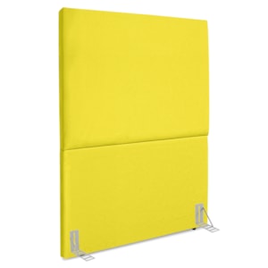 Cabeceira Solteiro 100 cm Com Frame Luna Suede Amarelo Artte
