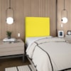 Cabeceira Solteiro 100 cm Com Frame Luna Suede Amarelo Artte